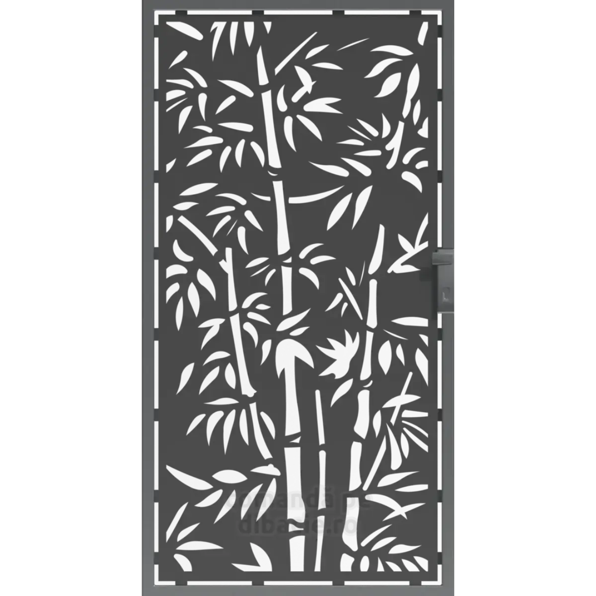 Panou poarta si gard metalic - Padure de bambus