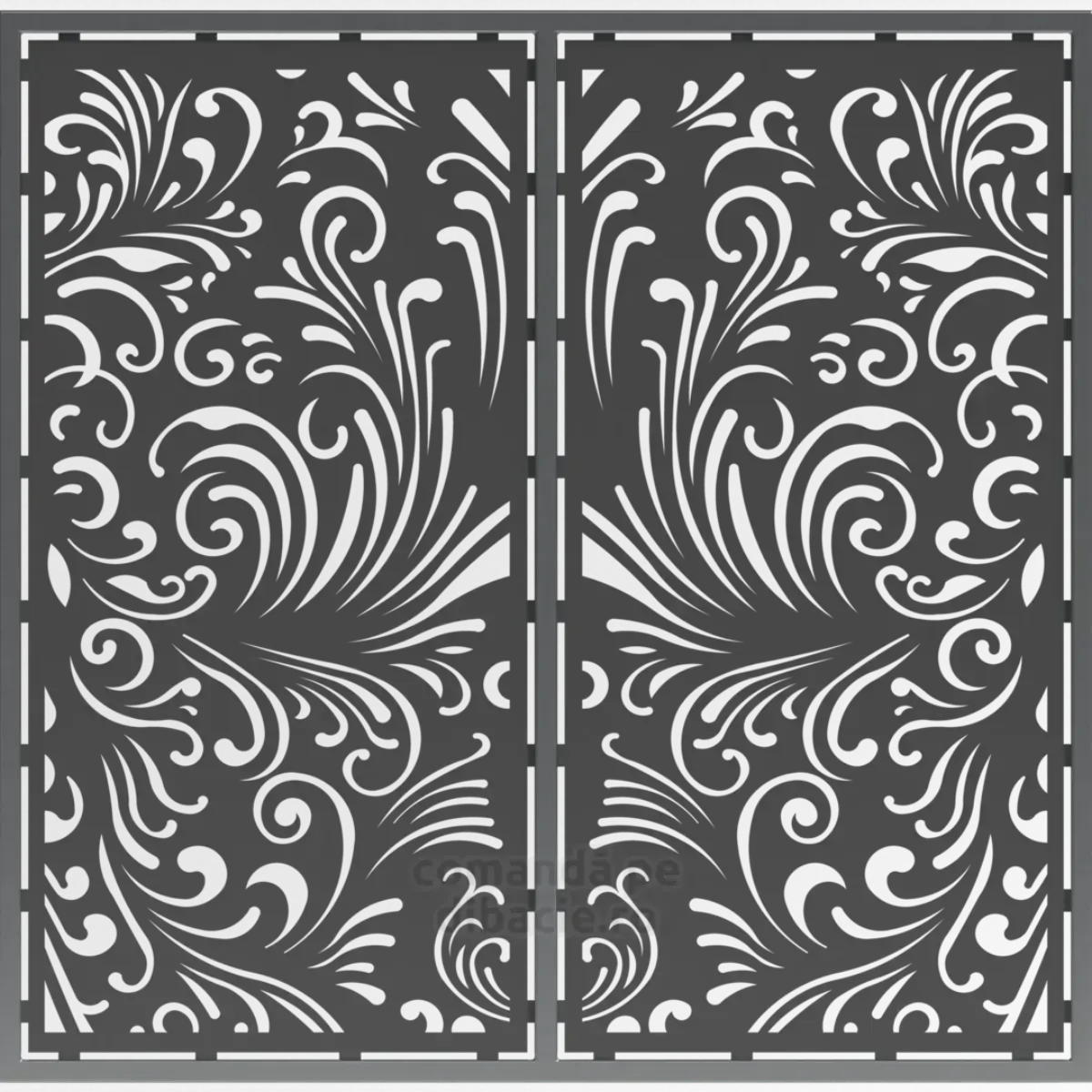 Panou poarta si gard metalic - Planta de vis