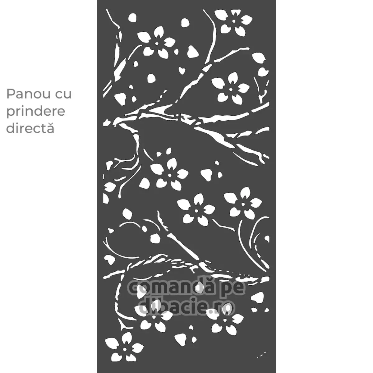 Panou poarta si gard metalic - Flori de ciresi