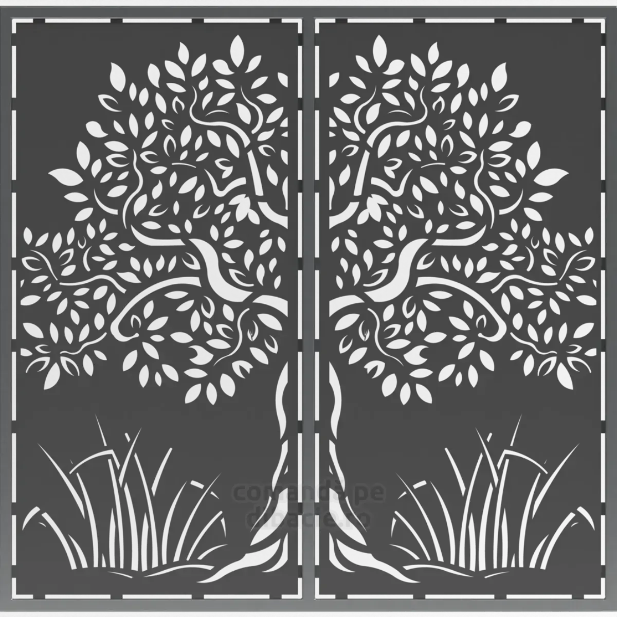 Panou poarta si gard metalic - Copacul vietii