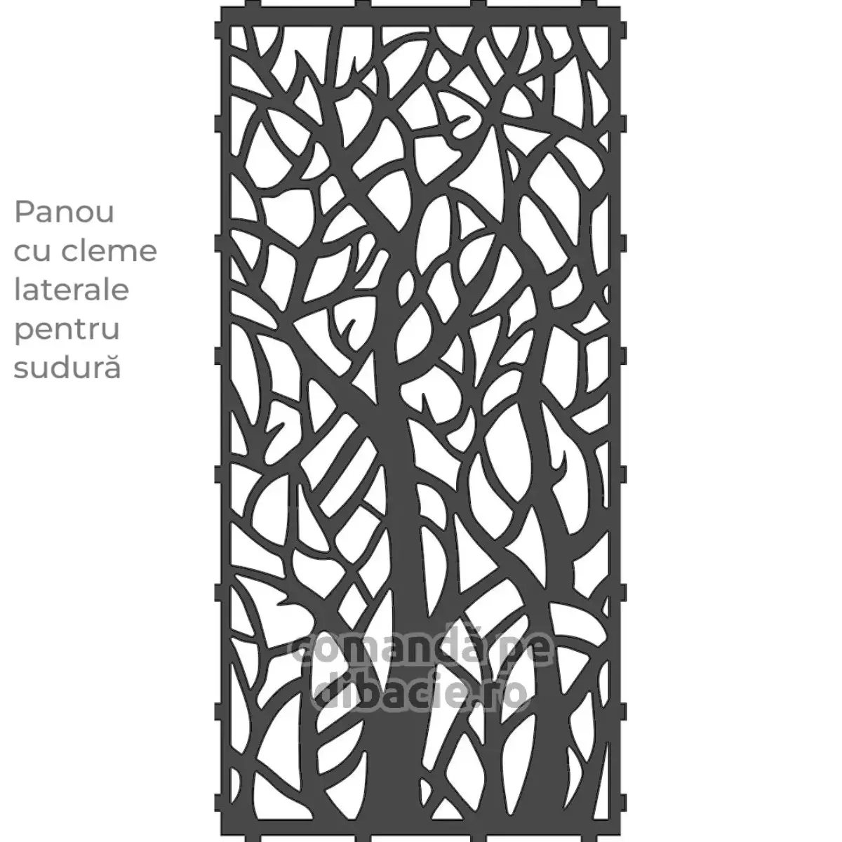 Panou poarta si gard metalic - Inima padurii