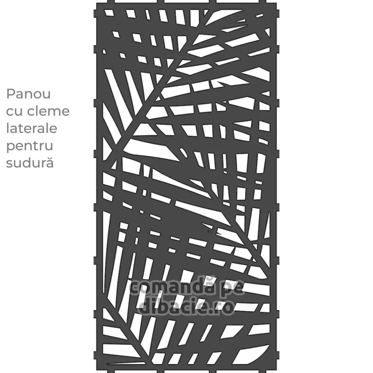 Panou poarta si gard metalic - Gradina cu palmieri