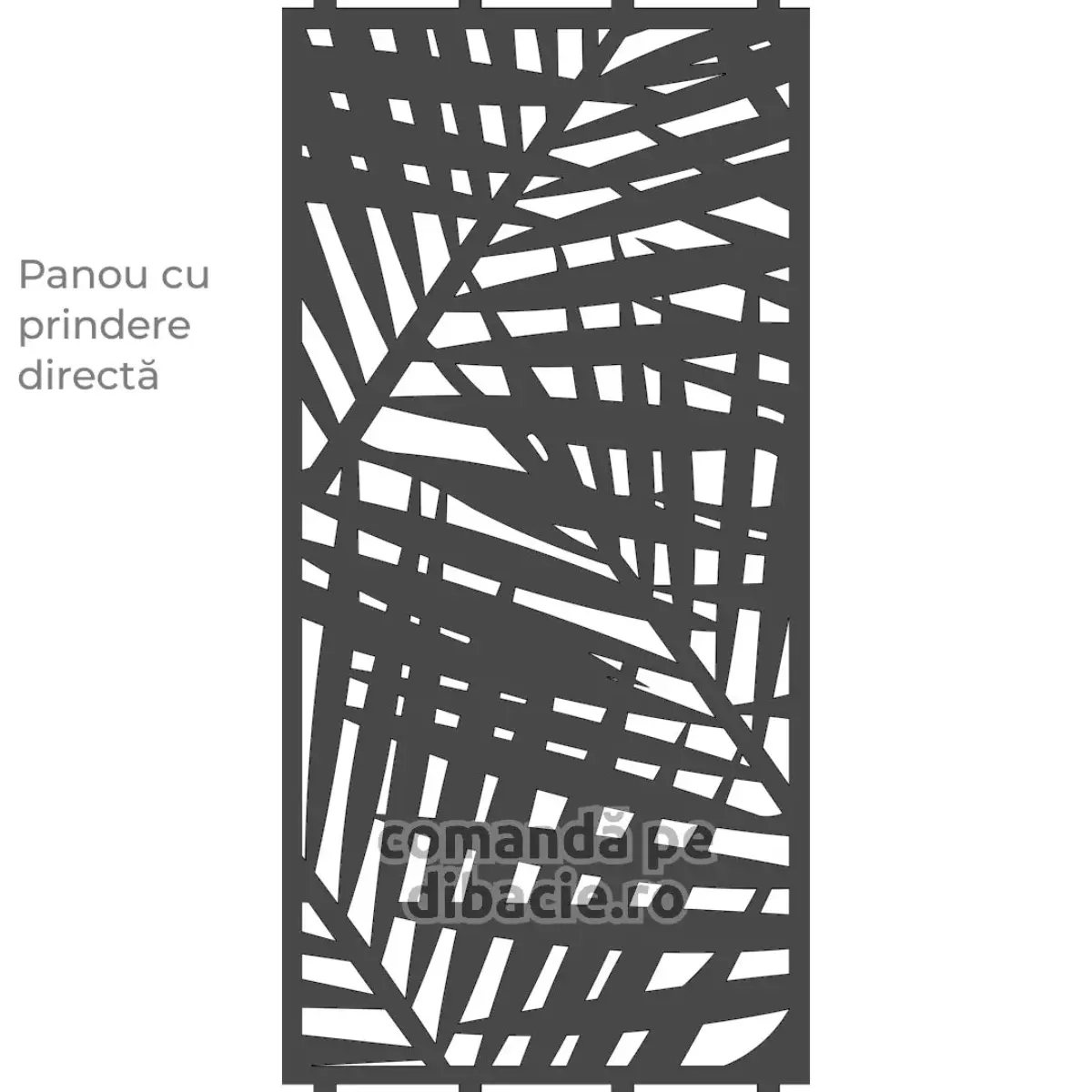 Panou poarta si gard metalic - Gradina cu palmieri