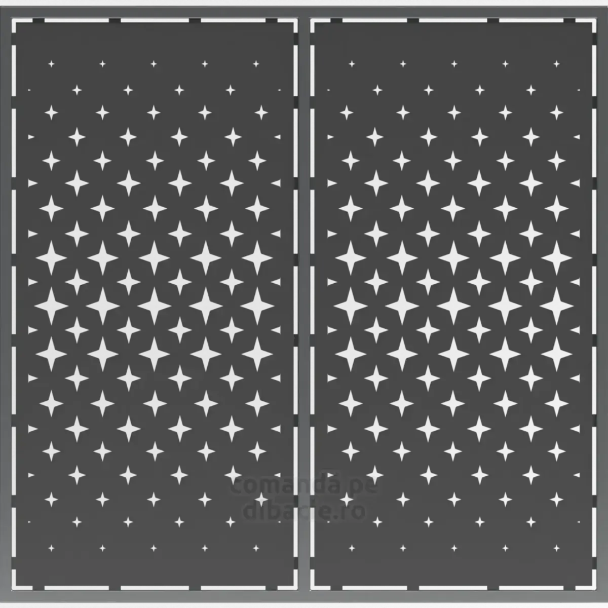 Panou poarta si gard metalic - Stelute