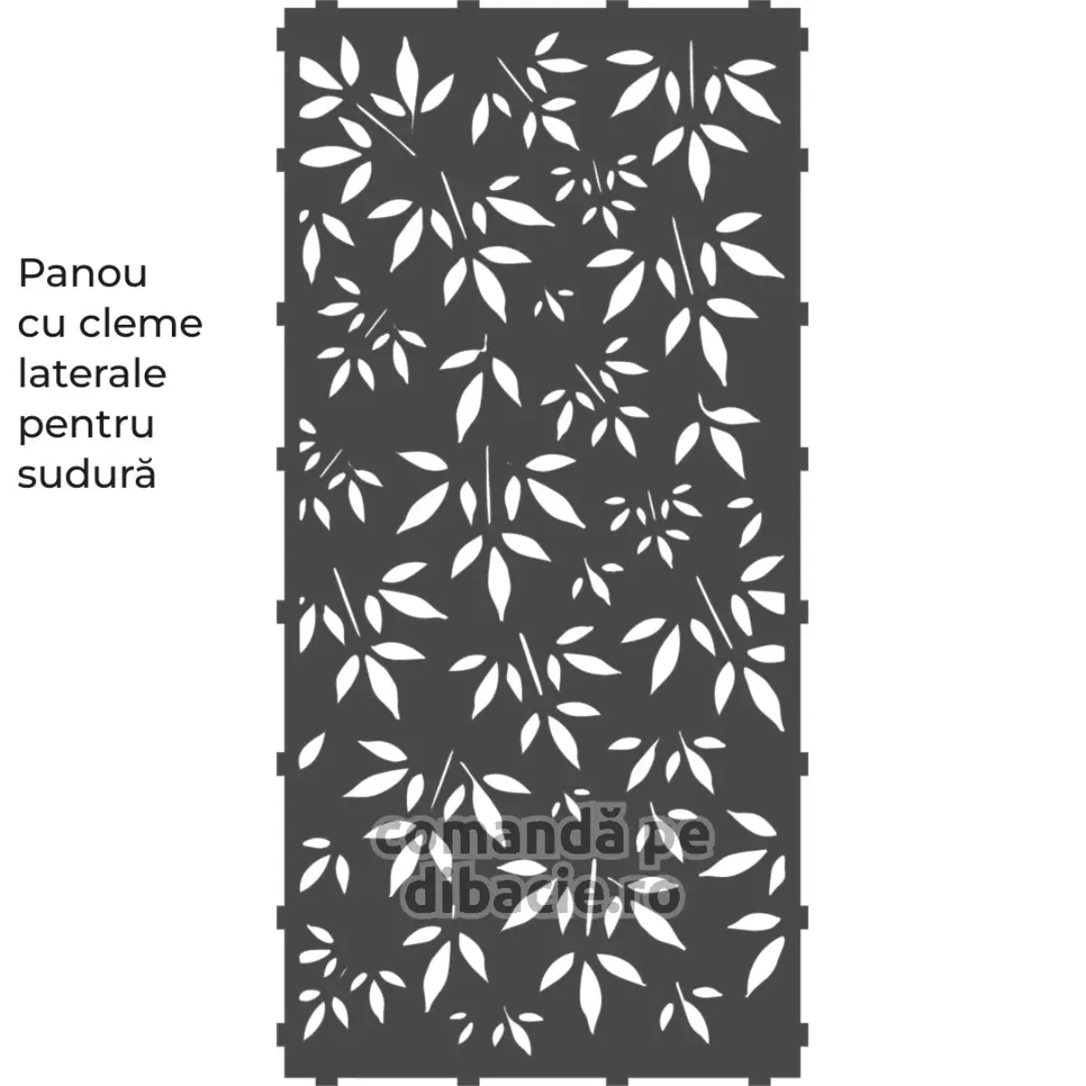 Panou poarta si gard metalic - Petale de bambus