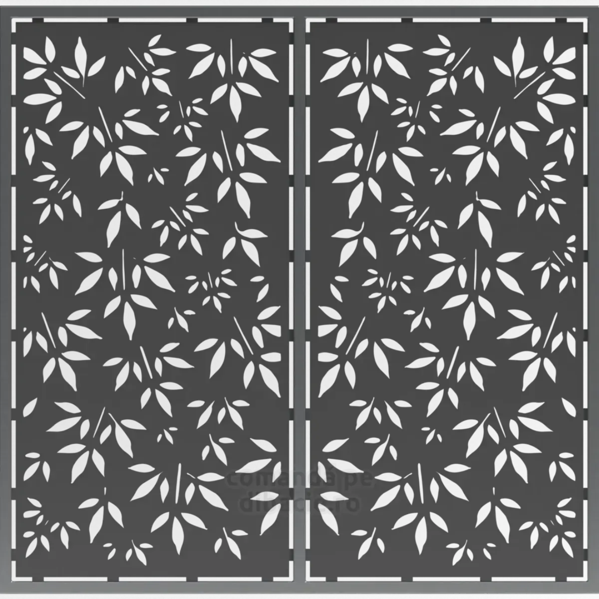 Panou poarta si gard metalic - Petale de bambus