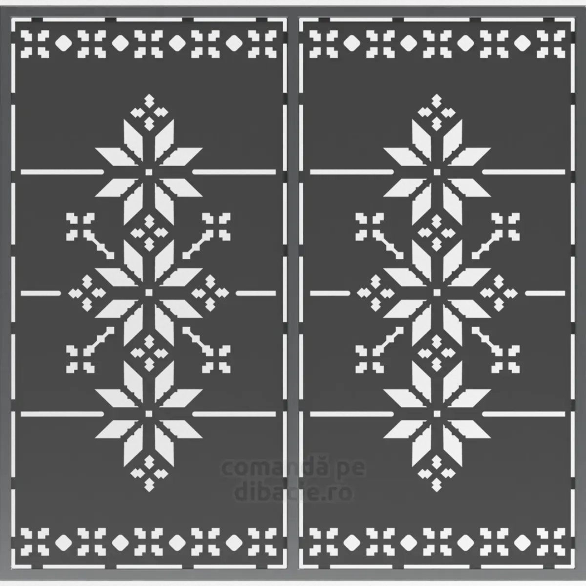 Panou poarta si gard metalic - Flori populare