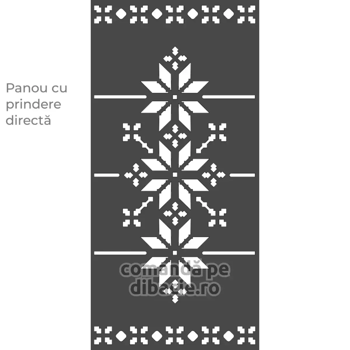 Panou poarta si gard metalic - Flori populare