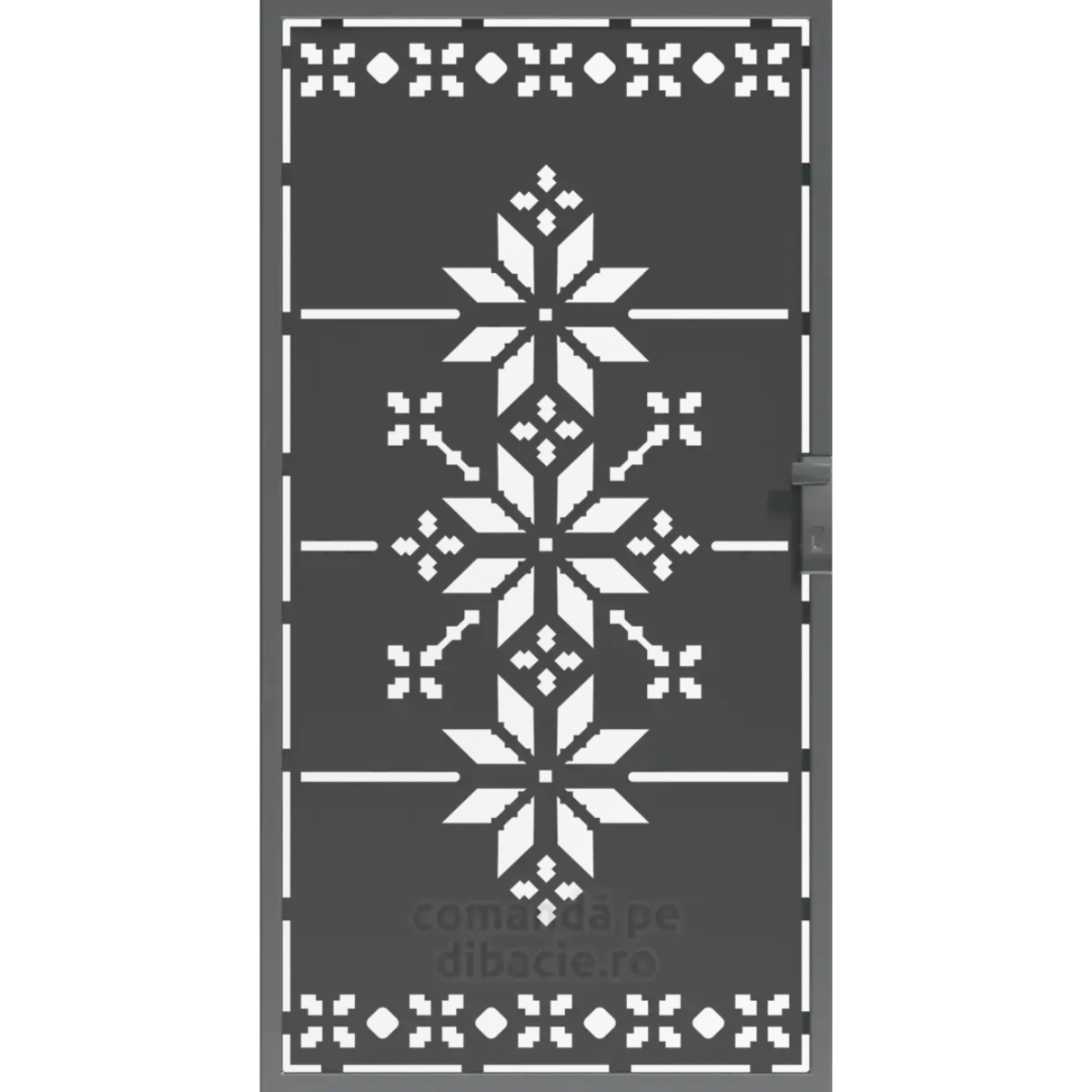 Panou poarta si gard metalic - Flori populare