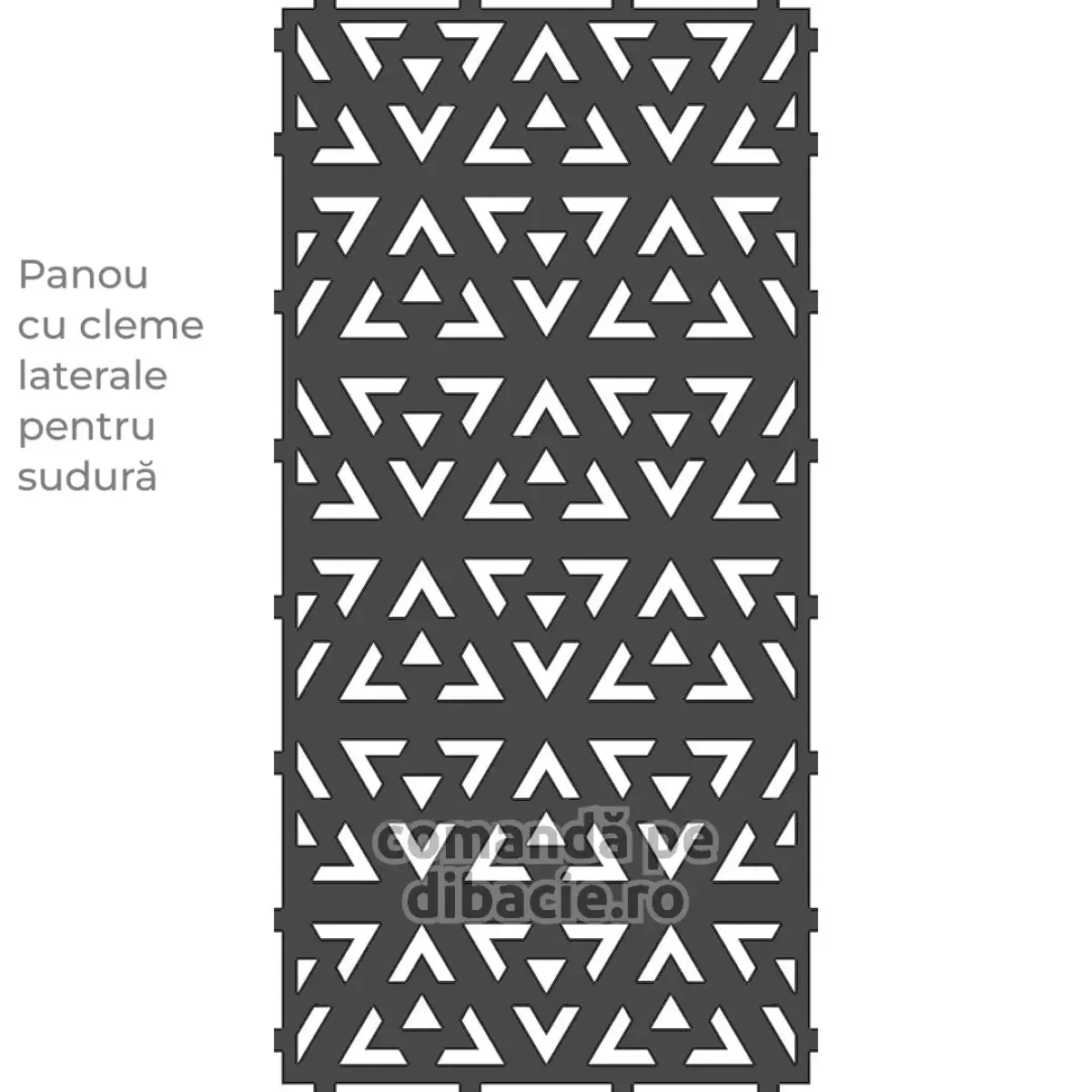 Panou poarta si gard metalic - Triunghiuri