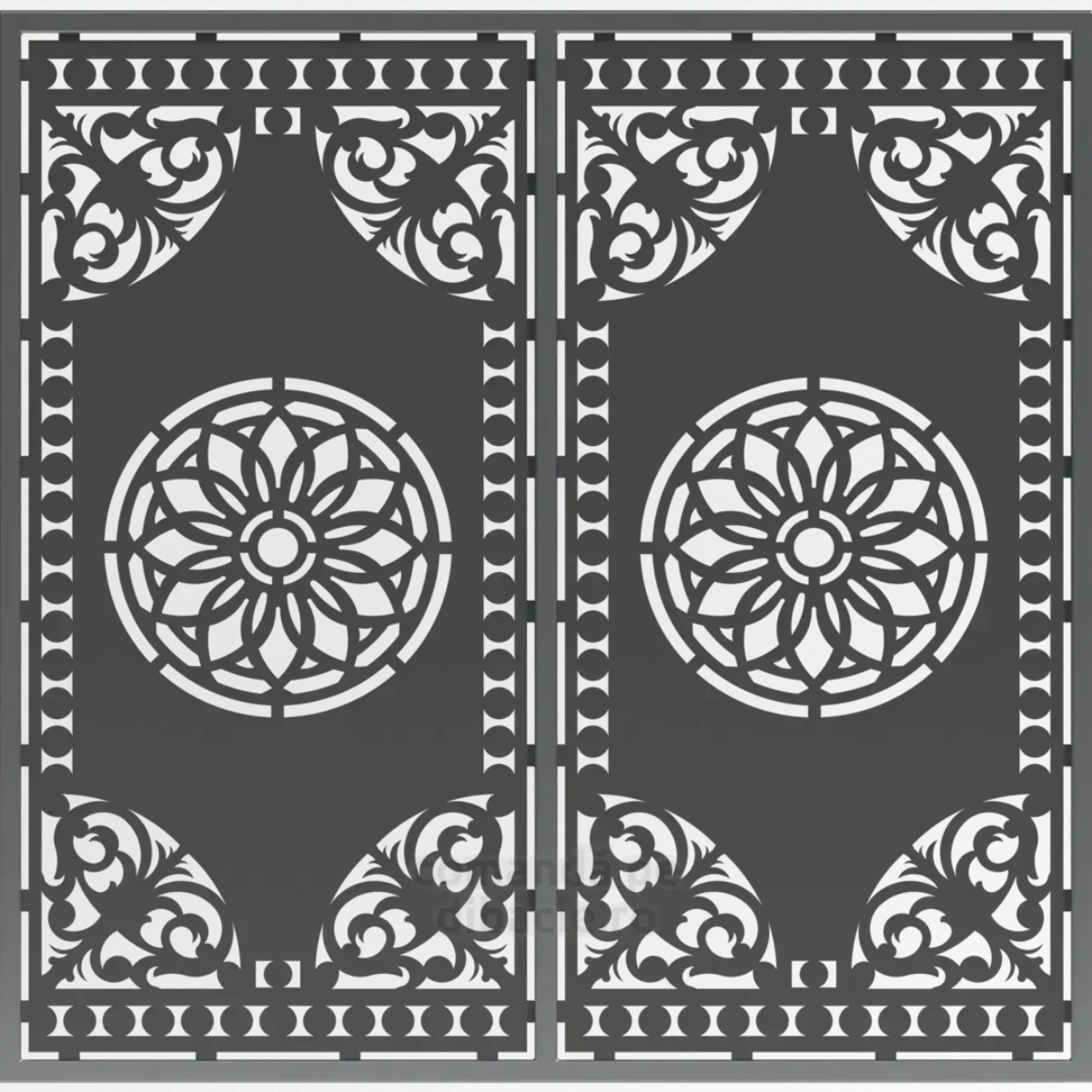 Panou poarta si gard metalic - Mandala