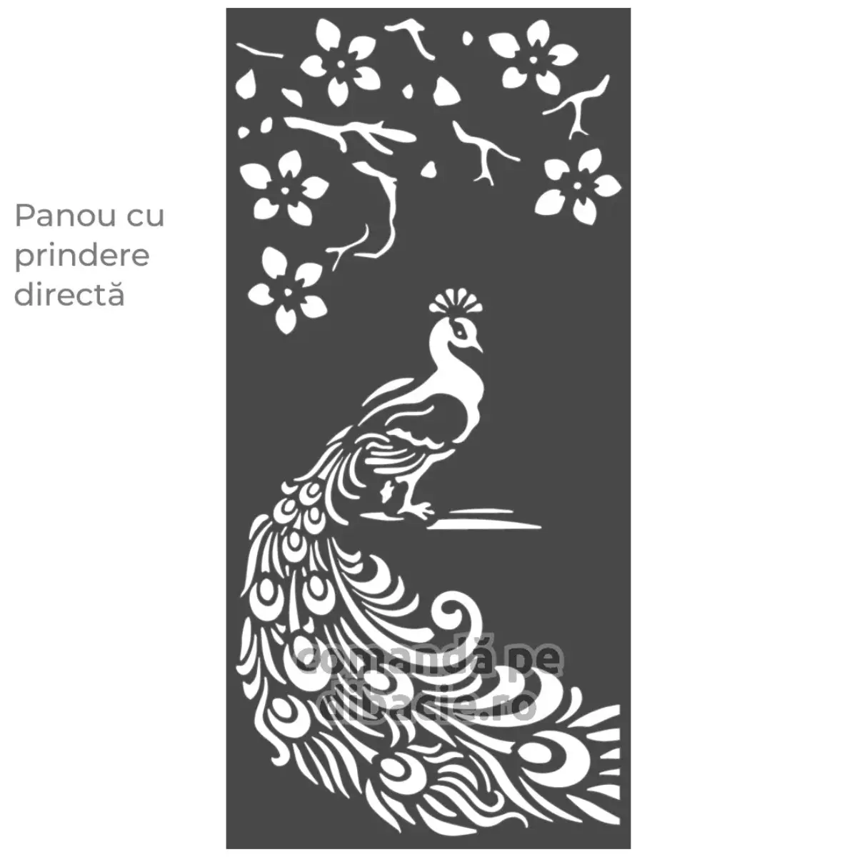 Panou poarta si gard metalic - Paun