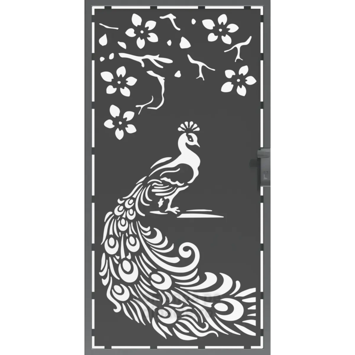 Panou poarta si gard metalic - Paun