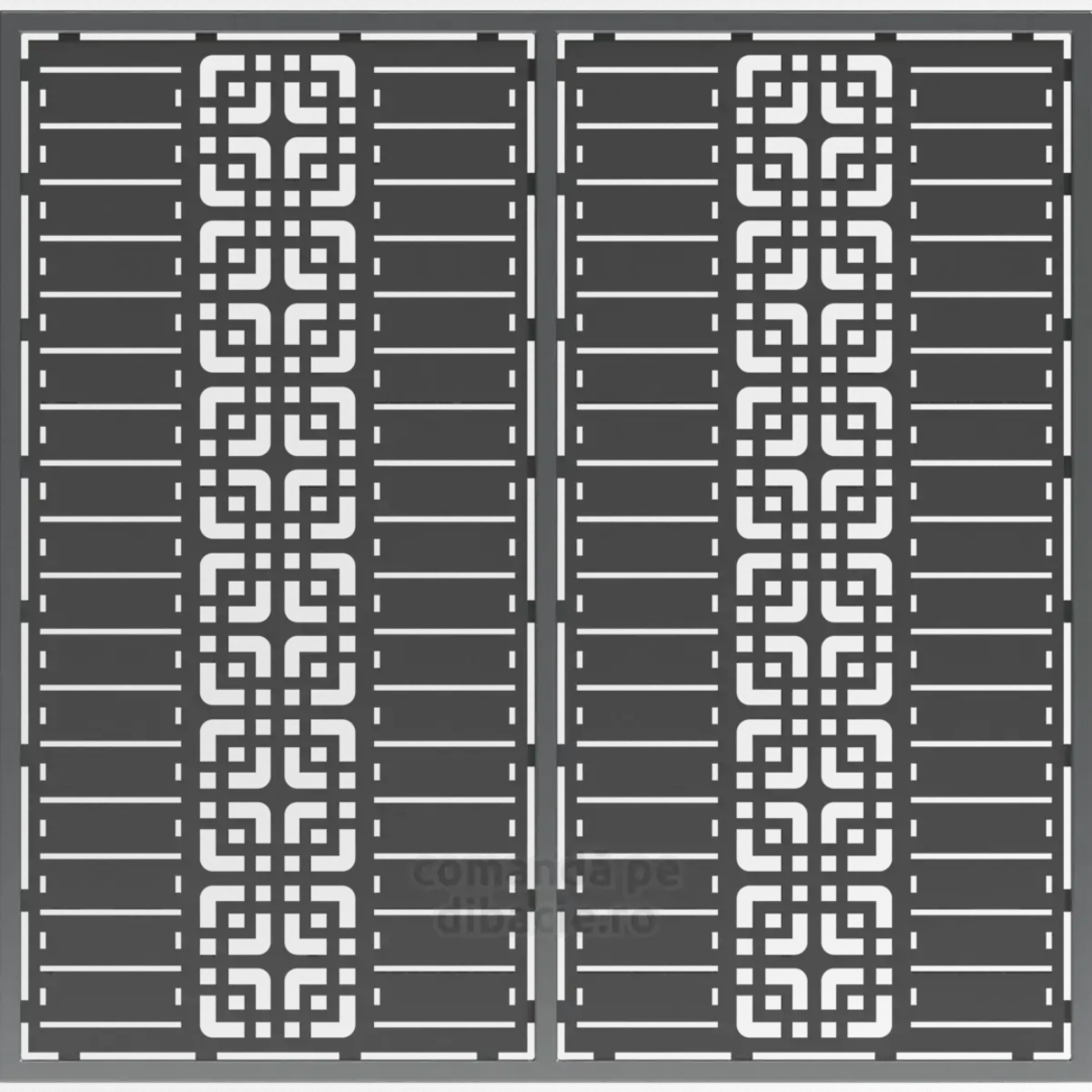 Panou poarta si gard metalic - Motiv oltenesc