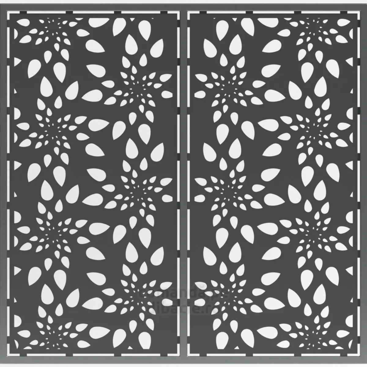 Panou poarta si gard metalic - Crizanteme