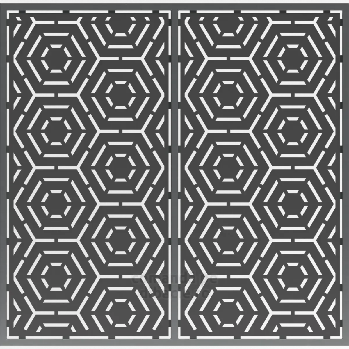 Panou poarta si gard metalic - Coloana hexa