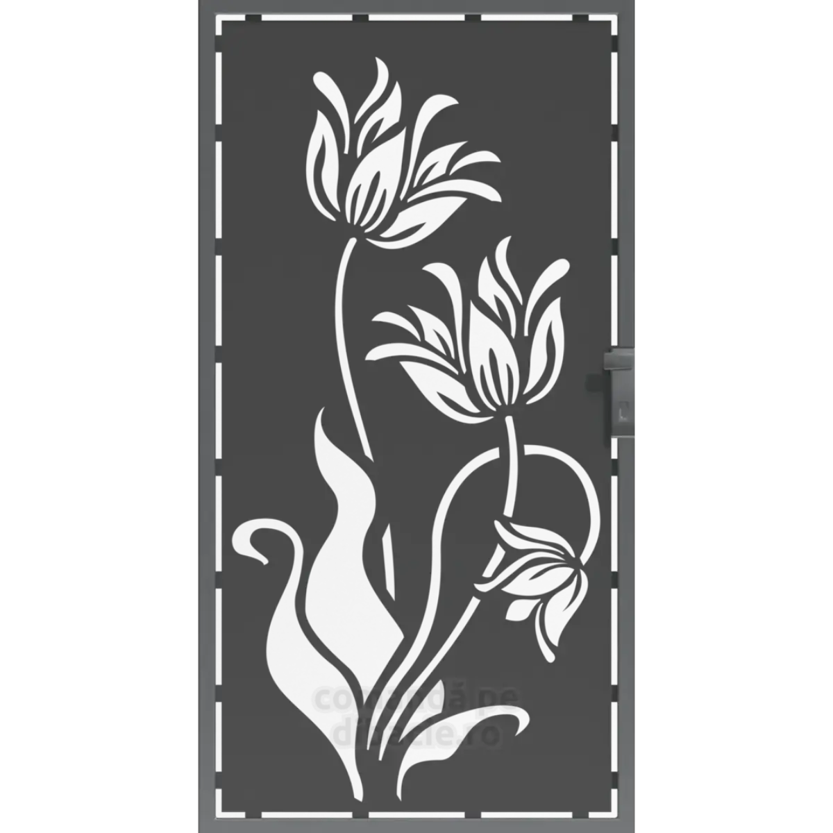 Panou poarta si gard metalic - Laleaua neagra