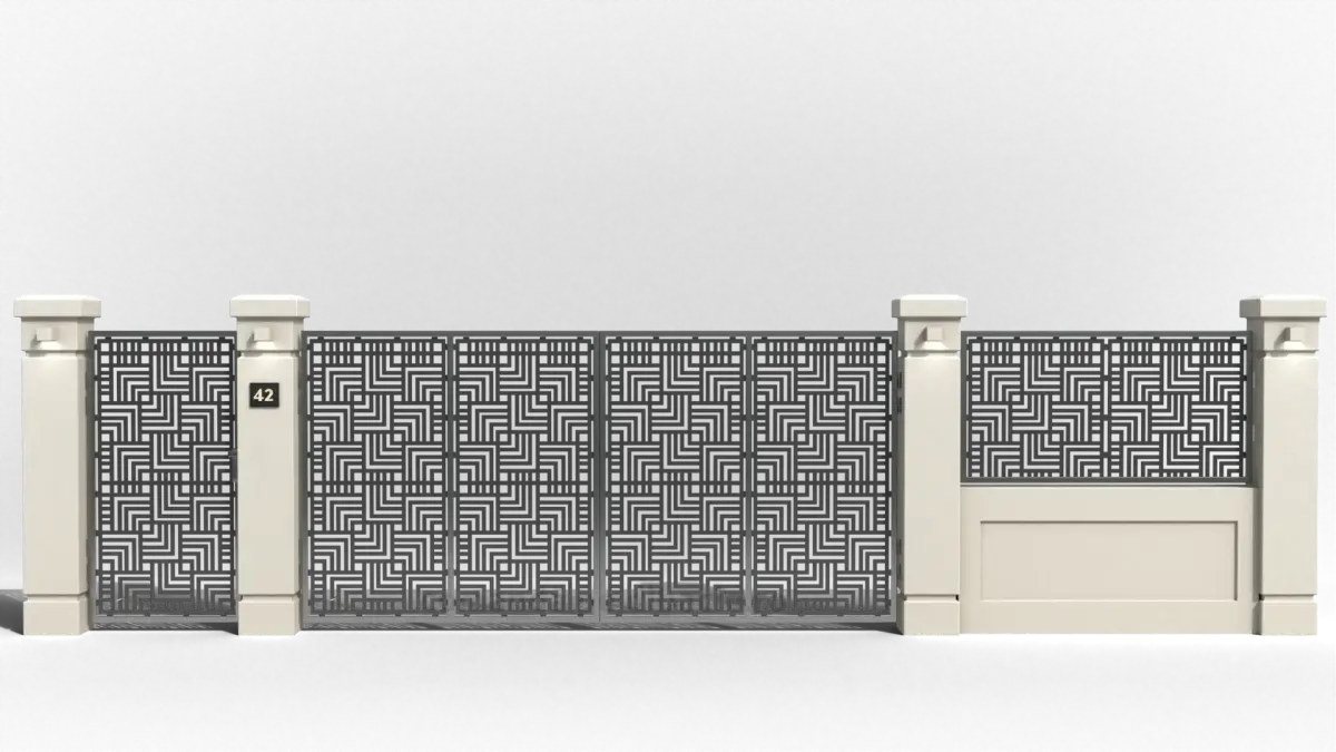 Panou poarta si gard metalic - Suprapunere