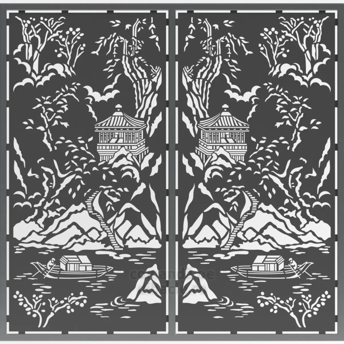 Panou poarta si gard metalic - Fluviul galben